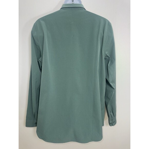 Lululemon Commission Shirt Teal Green Long Sleeve Button Up Stretch Men Large - Picture 6 of 12
